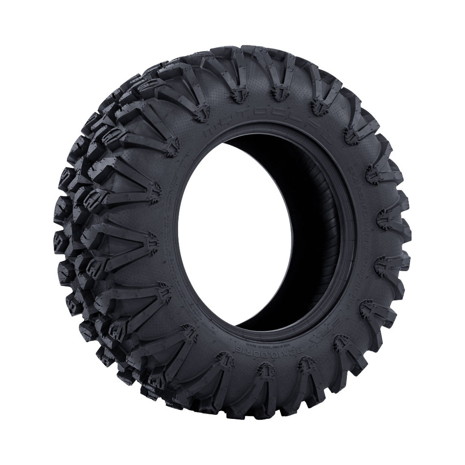 EFX MotoClaw tire on side angle with white background