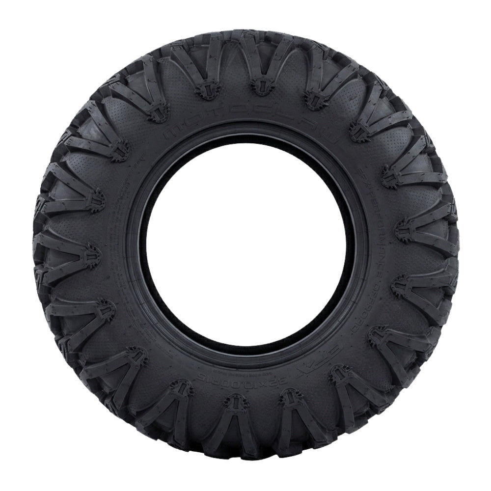 Side profile of the EFX MotoClaw tire on white background