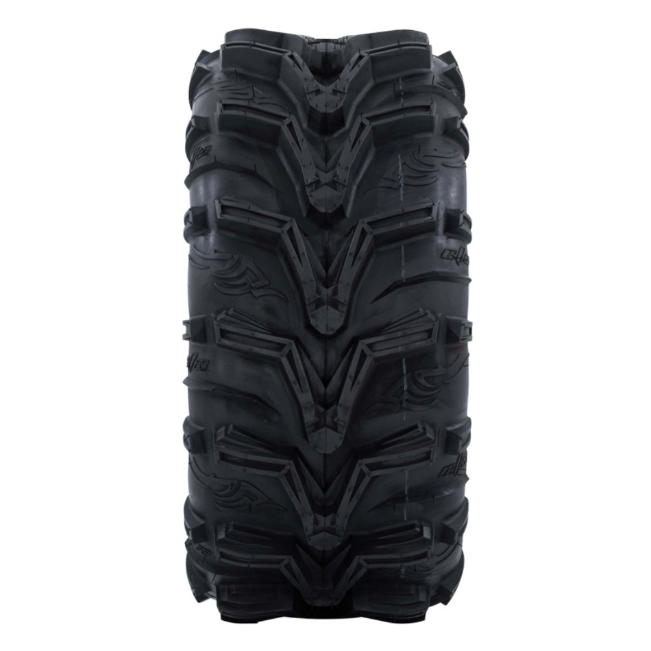 A single EFX Motomax ATV tire with deep, aggressive tread blocks, shown upright against a plain white background.