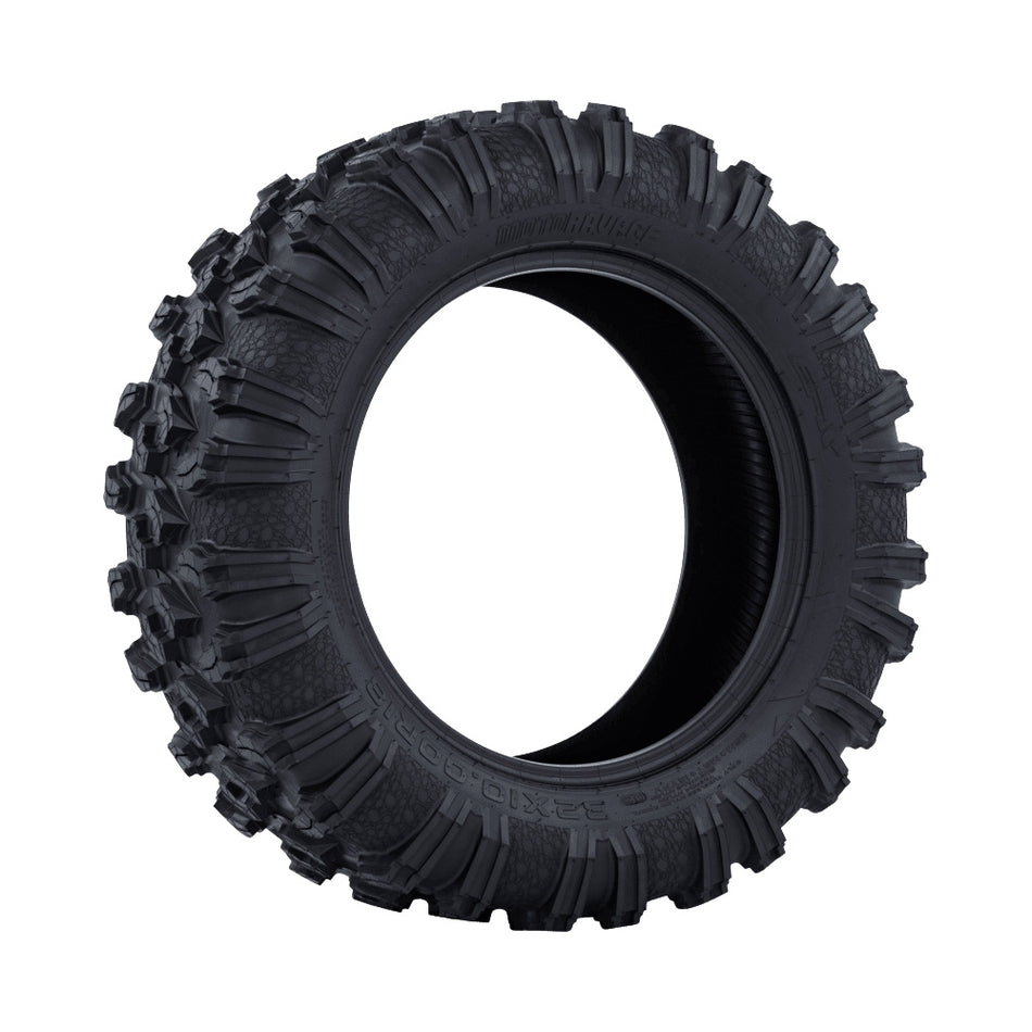 EFXT MotoRavage tire side angle showing tread and sidewall