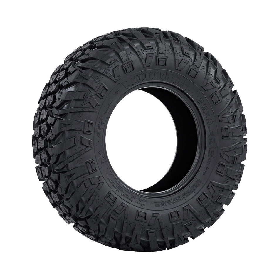 EFX Motovator UTV tire on a slight angle with white background