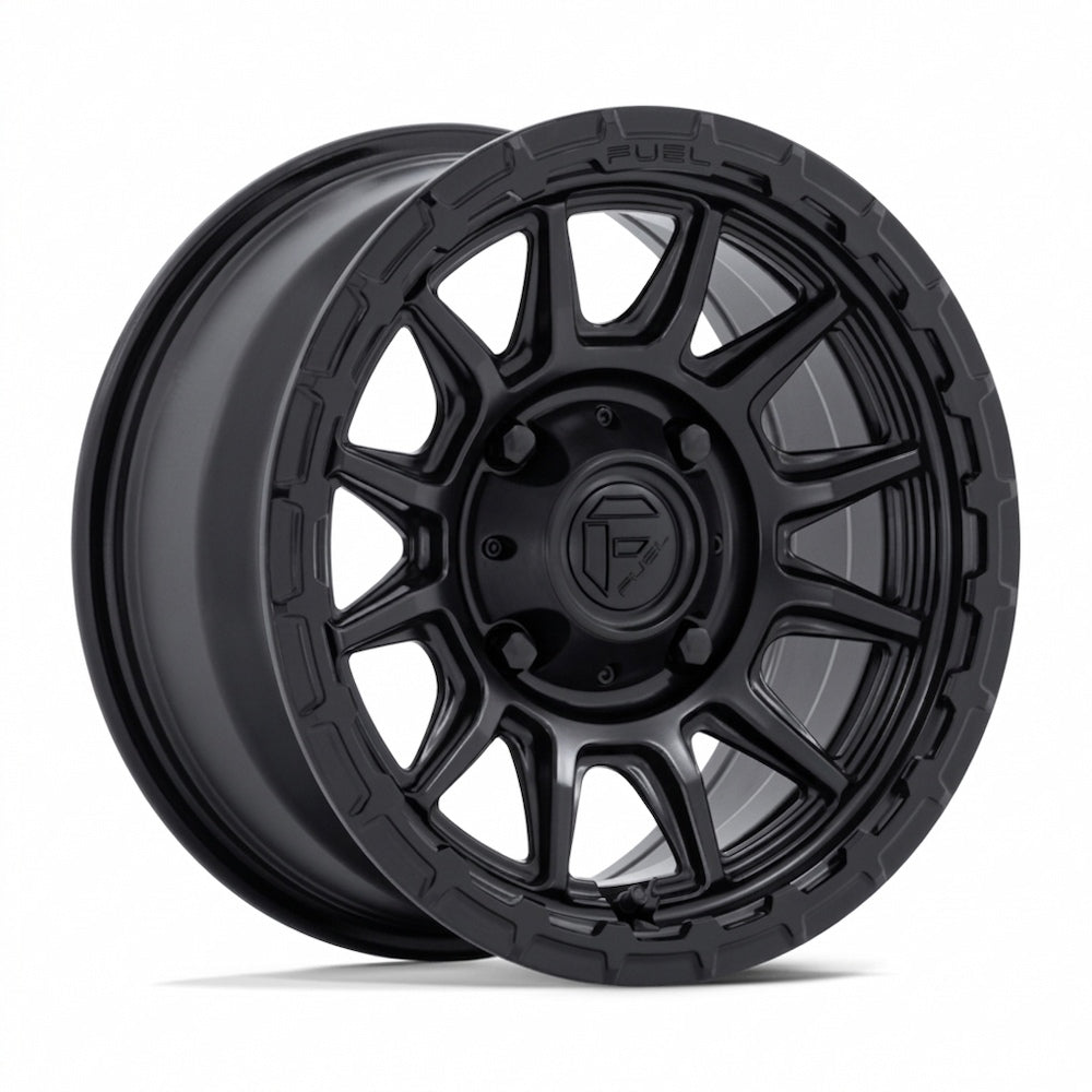 Fuel Piston (FV866) 15x7 UTV Wheel- Matte Black w/ Gloss Black Lip