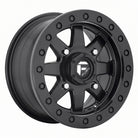 Fuel UTV D936 Maverick HD Matte Black 15x7 Beadlock Wheel on a slight angle on a completely white background