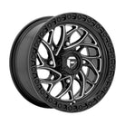 Fuel UTV Runner Simulated Beadlock UTV Wheel- Gloss Black Milled on a slight angle on a white background