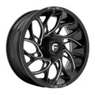 Fuel UTV Runner UTV Wheel- Gloss Black Milled on a slight angle on a white background