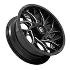 Fuel UTV Runner UTV Wheel- Gloss Black Milled on a slight angle showing the body of the wheel on a white background
