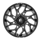 Fuel UTV Runner UTV Wheel- Gloss Black Milled showing close up spoke design on a white background