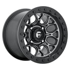 Fuel UTV Tech UTV Beadlock 15x10 Wheel- Matte Gunmetal with Black Bead Ring on White background