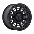 A single matte black with gloss black lip Fuel Cycle FV832 UTV wheel shown at a three-quarter angle on a plain white background.
