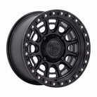 A single matte black with gloss black lip Fuel Cycle FV832 UTV wheel shown at a three-quarter angle on a plain white background.