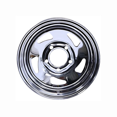 Dexstar Chrome Directional Steel Trailer wheel front facing