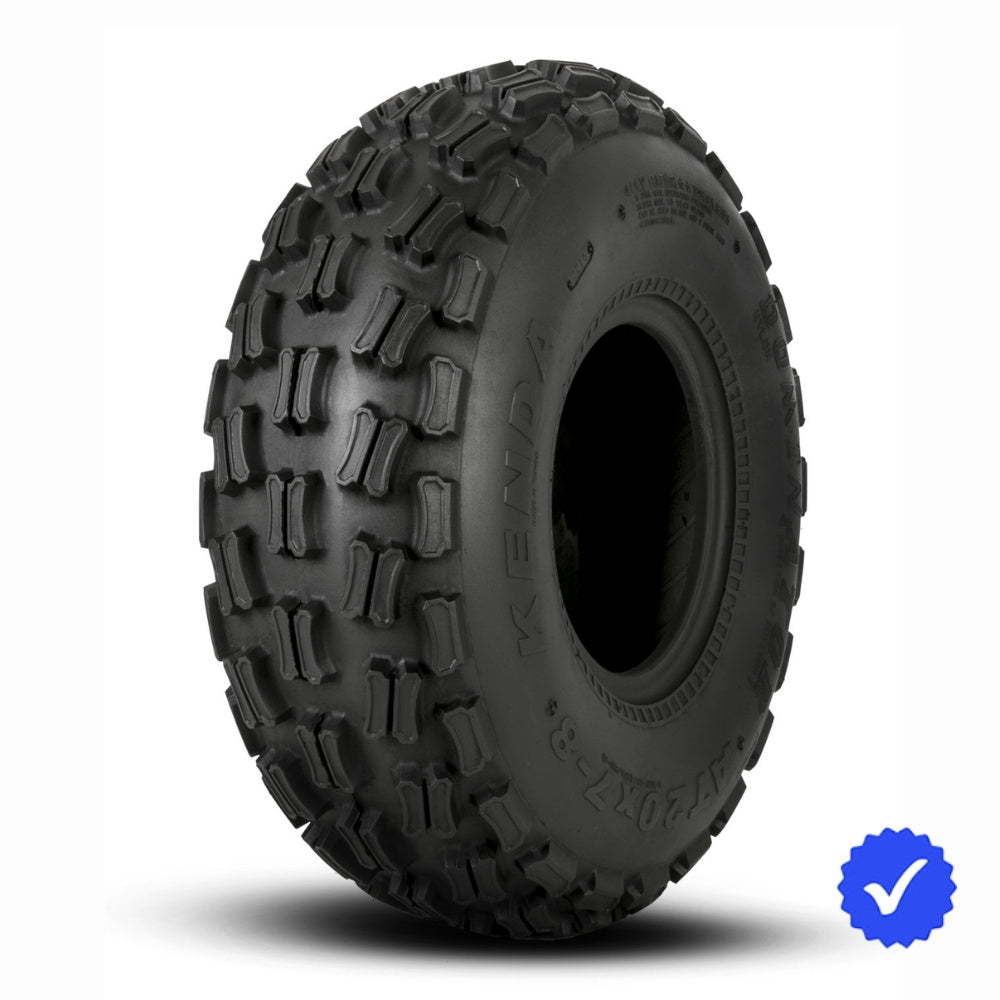 Kenda Dominator K300 front tire with blue checkmark