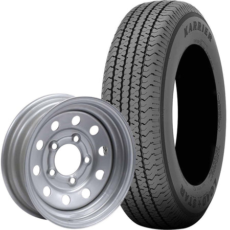 Kenda® Karrier Radial Trailer Tire (KR03) and 13" MOD Steel Trailer Wheel Combo - Silver Wheel