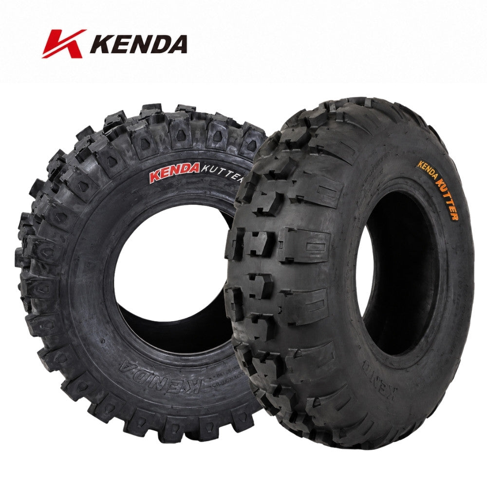 Kenda Kutter Front and Rear tires with Kenda Logo
