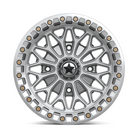MSA Offroad Wheels MA53 BOLO UTV Beadlock 15x7 Inch Silver Gloss with Machined Face