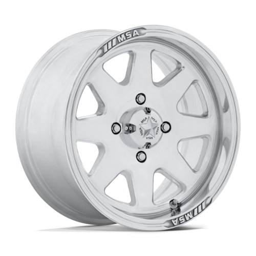 MSA Offroad Wheels M54 Spark UTV 14x7 Polished Wheel with 4x110 Bolt Pattern and -47 Offset