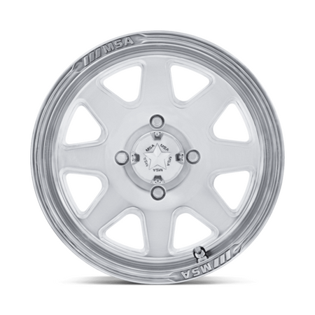 MSA Offroad Wheels M54 Spark UTV 14x7 Polished Wheel with 4x110 Bolt Pattern and -47 Offset