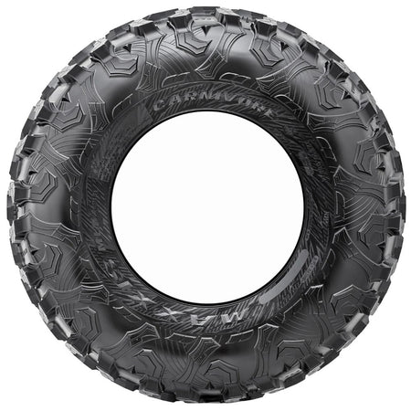 Full sidewall view of the Maxxis Carnivore ML1 UTV and SXS 8-ply radial tire.