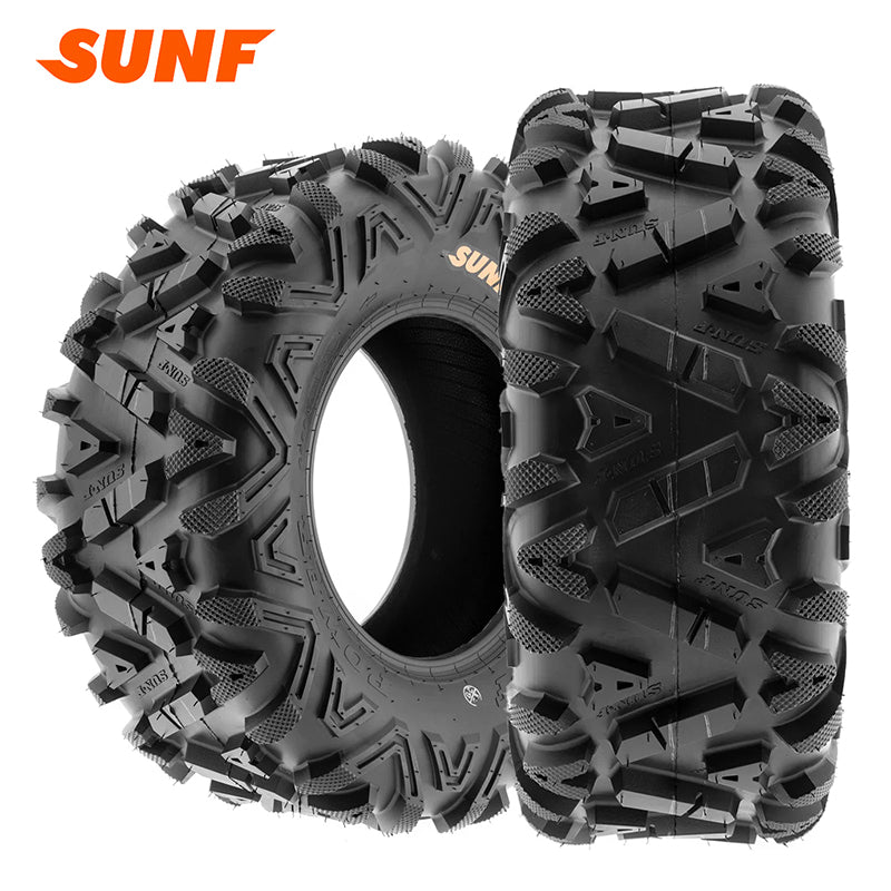 Main listing image for the A033 SunF Power 1 UTV and ATV tire models available for sale exclusively from Ride or Die Tire and SunF, offered in 6 and 8-ply bias or radial construction at a cheap price point.