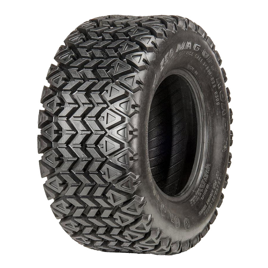Strong, high load rating 350 MAG All purpose all-terrain UTV, RTV, and ATV tire by OTR®, made in 4-ply or 6-ply construction for 8", 10", 12", and 14" wheels.