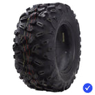 Angled view of the AMS Blacktail rear tire designed for UTV, SXS, and ATV/Quad applications, featuring smooth driving 6 or 8-ply radial construction and built-in rim guard, available in sizes for 12", 14", and 15" rim diameters, for sale with free shipping.