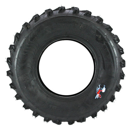 Full sidewall view of the AMS Swamp Fox 6-ply ATV tire, featuring the full color fox logo and sidewall design.