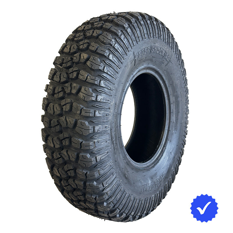 35x10R15 Aftershock XD AR33 Radial 8-Ply high performance all-terrain tire by Arisun with rounded shoulder tread blocks.