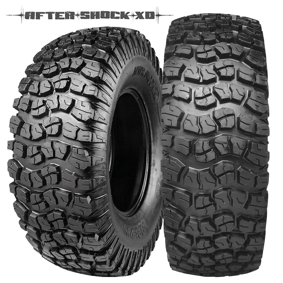 Main photo of tread and angle of Arisun Aftershock XD AR33 UTV Side by Side 8-ply Radial Kevlar-reinforced high performance race and all-terrain in popular 14" and 15" sizes, offered with free shipping from Ride or Die Tire.