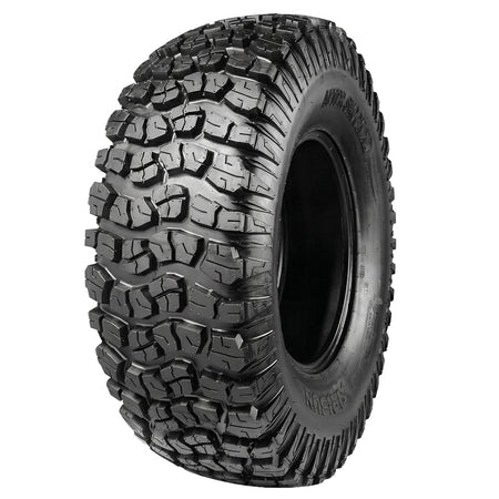 Angled view of Arisun Aftershock XD AR33 UTV Side by Side 8-ply Radial Kevlar-reinforced high performance race and all-terrain in popular 14" and 15" sizes, offered with free shipping from Ride or Die Tire.