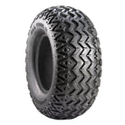 Angled view of the Carlisle All Trail II all-terrain 4-ply bias construction tire designed for ATV and UTV, featuring the classic all purpose chevron lug design, and offered with free shipping in a variety of popular sizes.