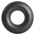 Full sidewall view of the Carlstar MultiTrac CS lawn and garden tire in 20x10.00-8 size, showing the Made in the USA stamping on the sidewall, as well as the robust wrap around shoulder lugs.