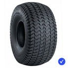 Angled view of the high quality professional grade Carlisle Multi-Trac C/S lawn and turf tire, perfect for personal lawns or professional landscapers and lawn services, offering maximum traction and minimal damage, strong bias-ply construction, and available in a huge selection of sizes, all offered with fast and free shipping.