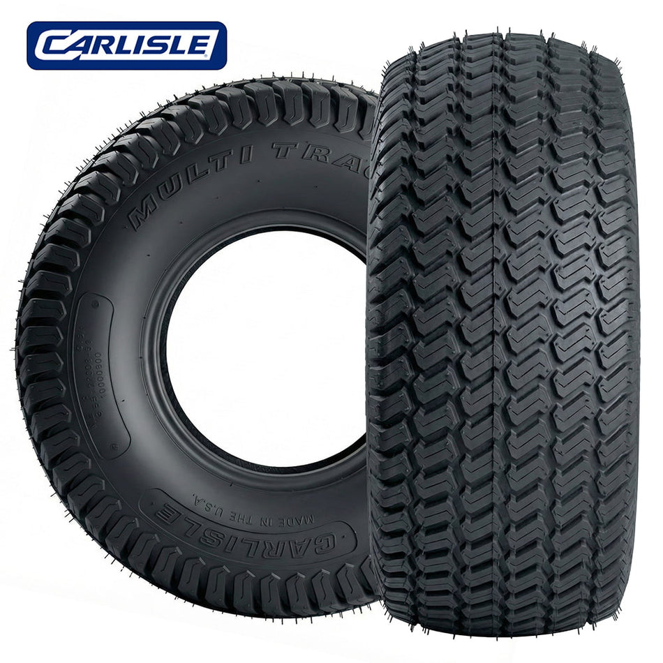 Main product listing photo of the Carlisle (or Carlstar) Multi-Trac C/S lawn and garden tire, available in 28 different sizes for a wide variety of lawn mower, ztr, tractor, golf, and utility machine applications, offered for sale by Ride or Die Tire.