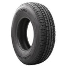 Angled view of the Carlstar (Carlisle) Radial Trail RH2 Load Range E tire in 235/80R16 size, featuring long lasting tread design, 3,520 lb load rating, and fast and free shipping from Ride or Die Tire, Part # 6H22886.