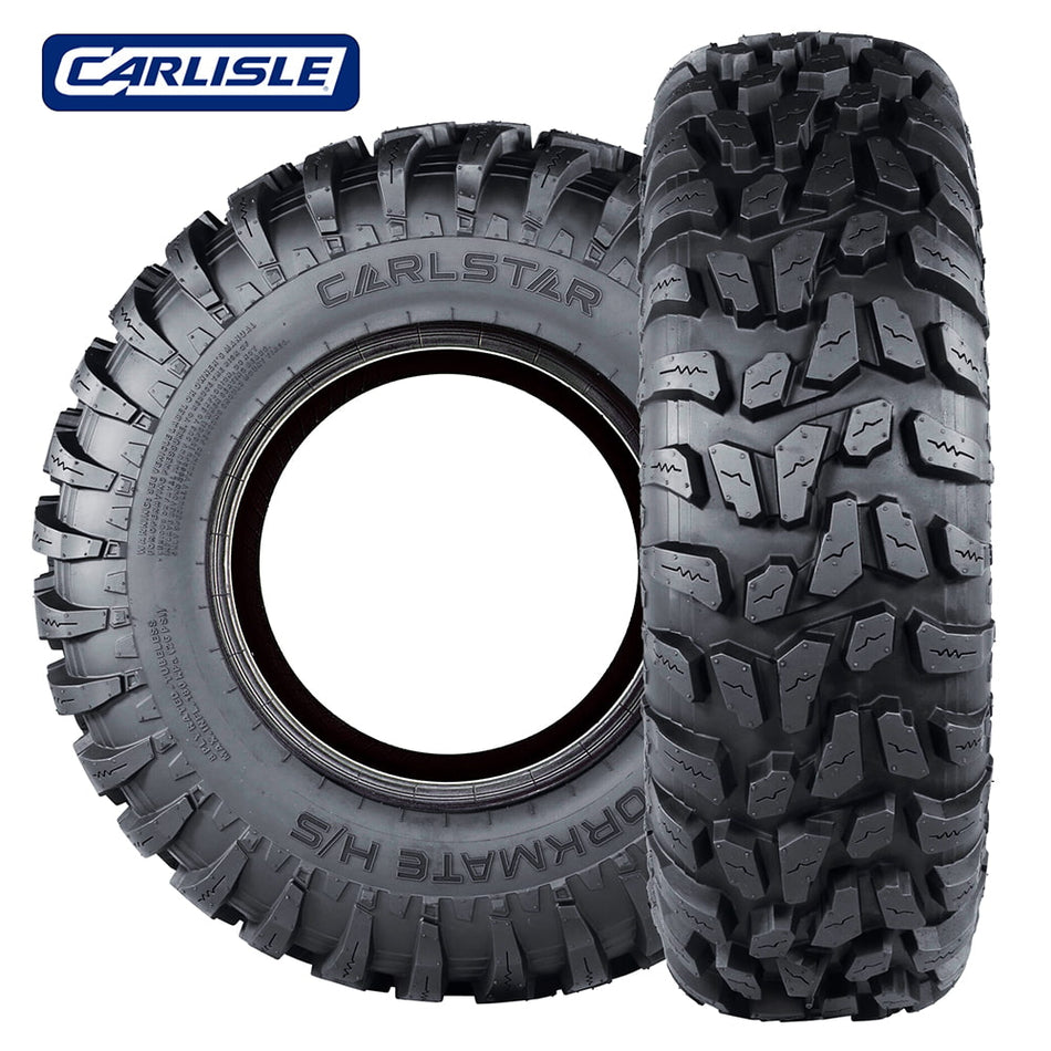 Main listing photo of the new Carlisle / Carlstar Workmate H/S heavy duty utility all-terrain UTV tire with 8-ply radial construction, sold by Ride or Die Tire.
