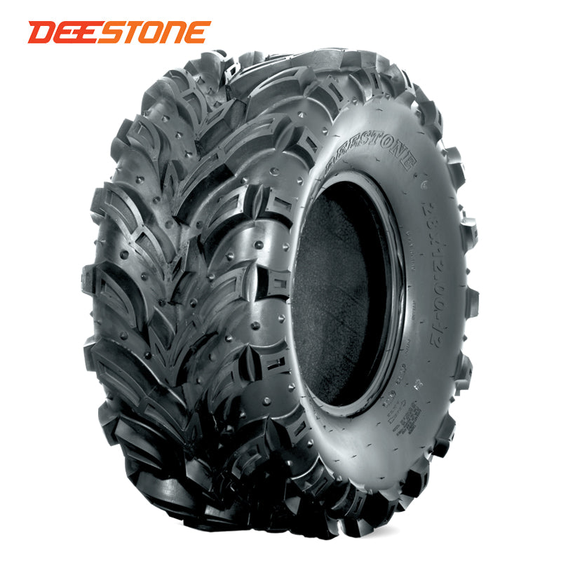 Heavy Duty 6-Ply Nylon Bias construction Deestone D936 Mud Crusher UTV, ATV, and Quad tire, available in 10", 11", and 12" rim sizes, sold with free shipping by Ride or Die Tire.