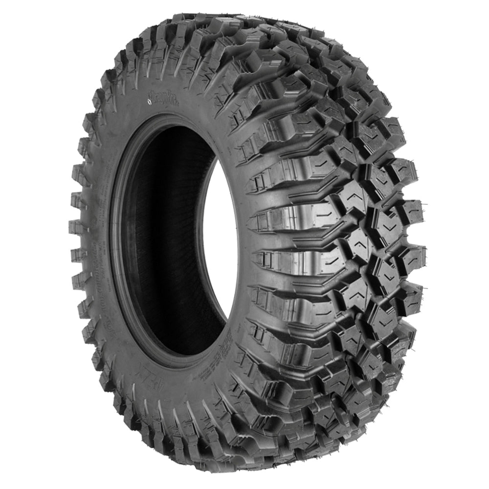 Alternate view of the DragonFire 4Peak line of Side-by-Side and UTV all terrain 8-ply Nylon Radial tires, manufactured with clamshell mold construction and featuring 81 mph speed rating.