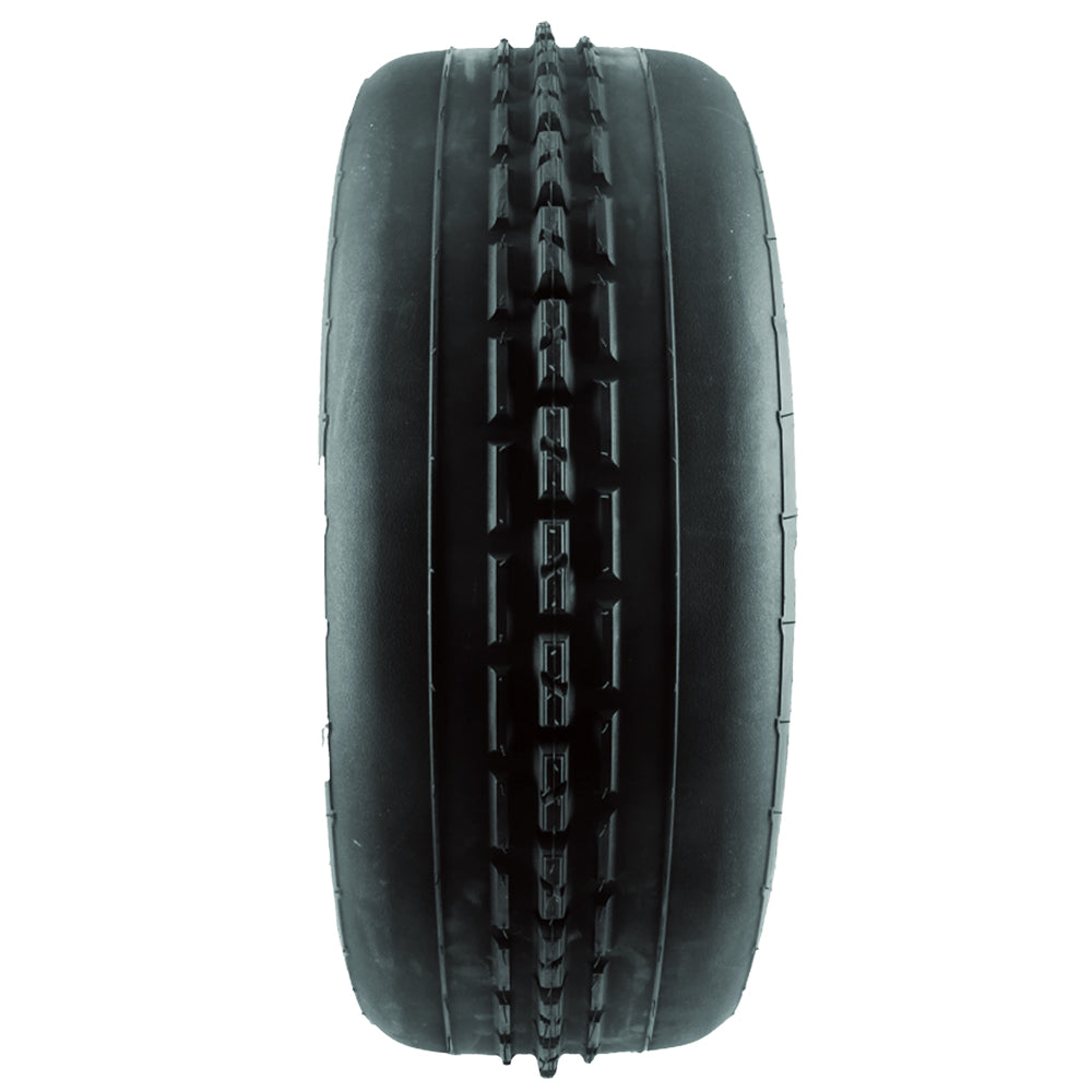 Front view of the DragonFire Kopa front ribbed sand tire, available in 32x11-15 and 30x11-14 sizes, featuring high traction serrated triple rib design and lightweight 2-ply bias construction.
