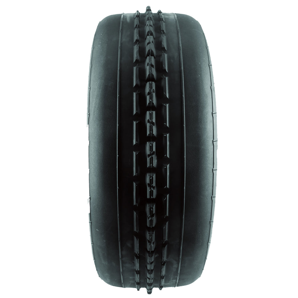Front view of the DragonFire Kopa front ribbed sand tire, available in 32x11-15 and 30x11-14 sizes, featuring high traction serrated triple rib design and lightweight 2-ply bias construction.