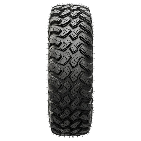Full tread pattern view of the EFX Motorally 8-ply radial UTV and SXS all-terrain and desert tire, available in a wide variety of sizes, featuring a non-directional design and multi-angled lugs with integrated stone ejectors.