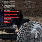 Features and terrain application ratings for the GBC Terra Master UTV tire.