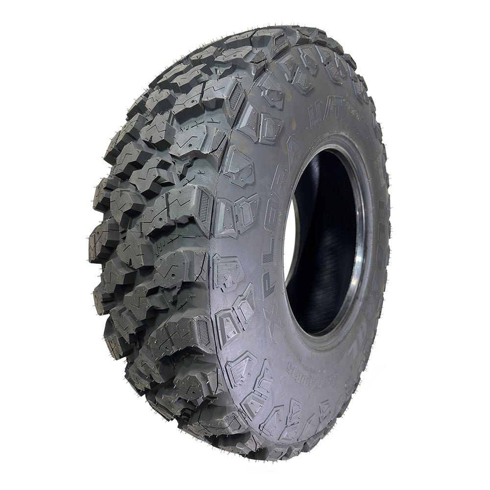 Angled view of Federal Xplora U/T high performance steel belted radial SxS tire.