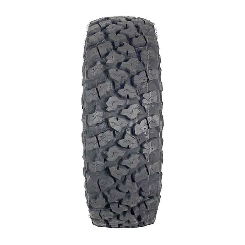 Straight on view of the all-around multi-surface tread design that makes the Federal XPlora U/T side by side and UTV tire such a great performer in all kinds of terrains and weather conditions due to its premium build.