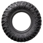 Full sidewall view of the Forerunner Aurora A/T 8-ply or 10-ply nylon radial All-Terrain SXS and UTV tire, designed for general trail and rock riding, built with toughness and durability, featuring sidewall protection from the wrap-around shoulder lug pattern, and  available in sizes for 12", 14", and 15" rims, all offered with free shipping.
