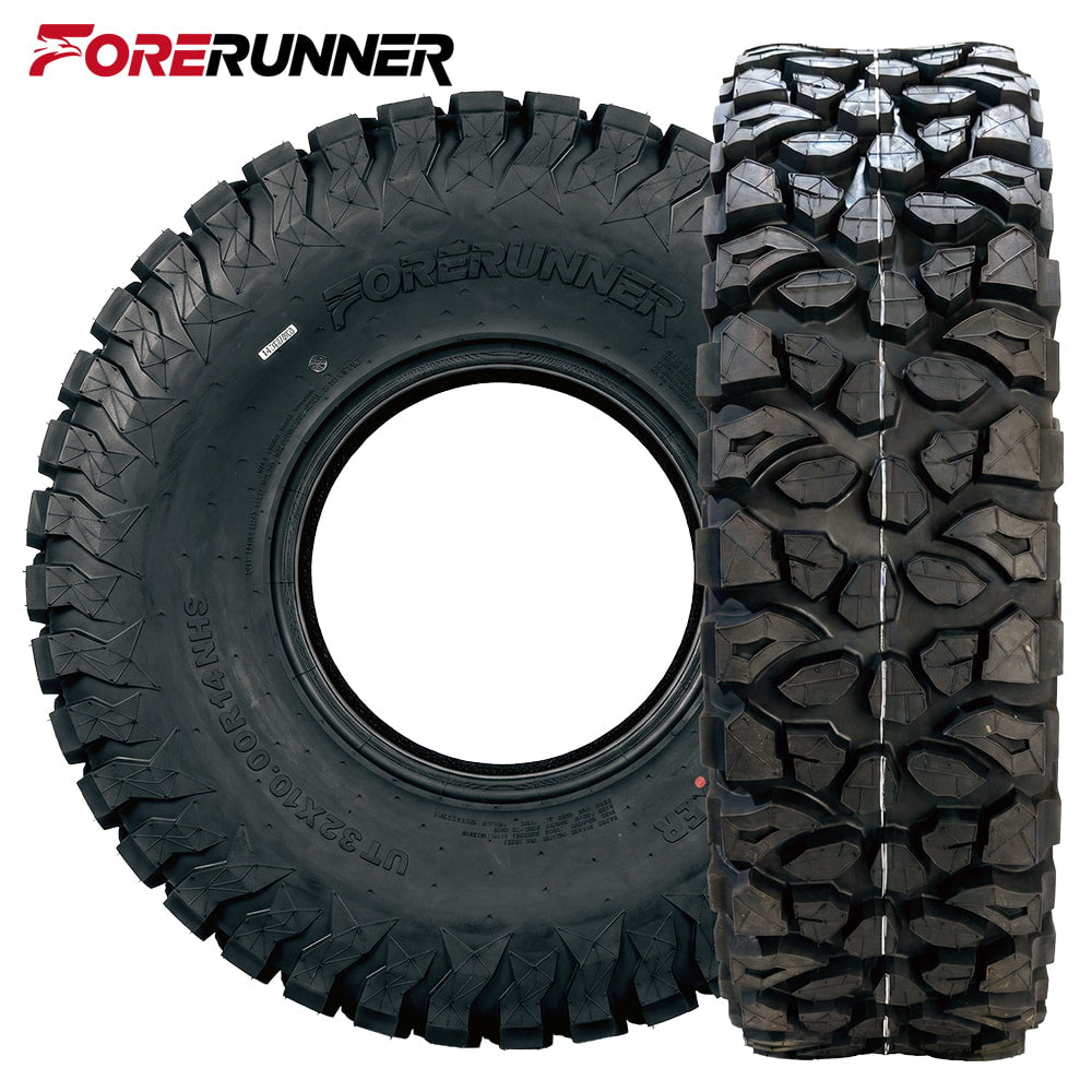 Main product image for the new Forerunner X-Trekker UT 10-Ply radial all-terrain UTV and SXS tire in 14" and 15" sizes, featuring  a long lasting hybrid tread pattern and rugged 10-ply construction, excels in trail and hard surface riding, all sizes offered with fast and free shipping by authorized dealer Ride or Die Tire.