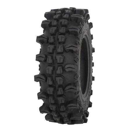 Angled view of the 28x10R14 Frontline ACP 10-Ply Radial ATV, UTV, and Side-by-Side high performance all terrain tire.