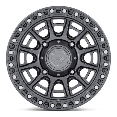 Fuel Cycle FV832 UTV wheel in gloss gunmetal, straight-on face view
