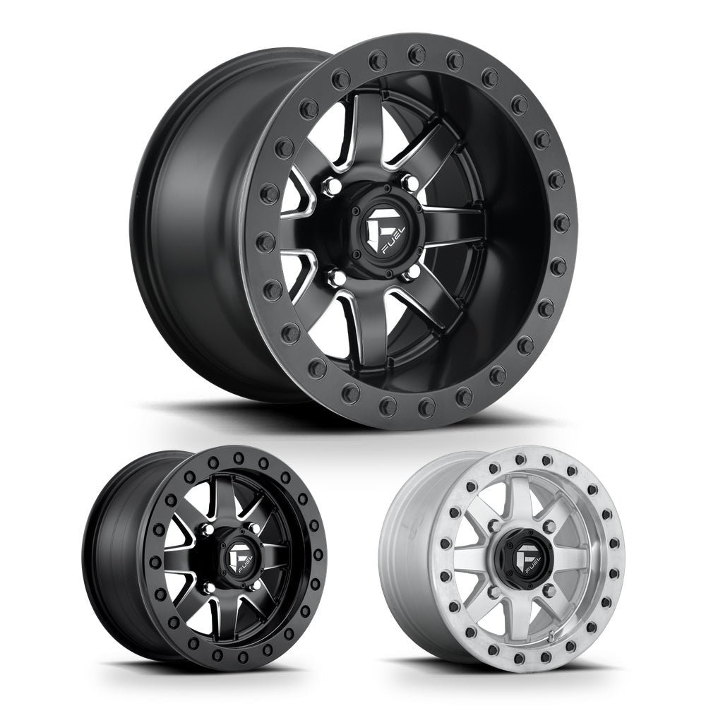 Fuel Maverick Beadlock (D928 / D936 / D937 / D938) UTV wheel in every finish: matte black, matte black milled and raw machined