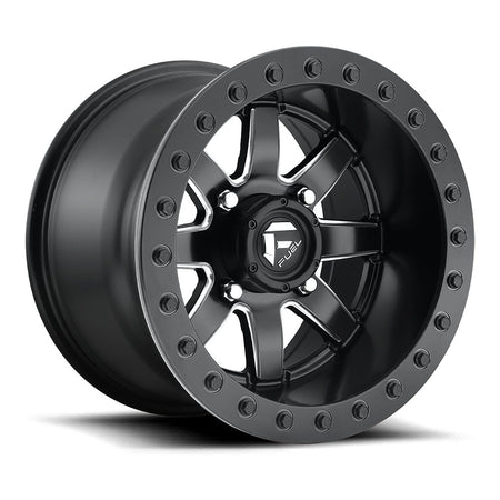Fuel Maverick Beadlock D928 / D936 UTV wheel in matte black, angled front view