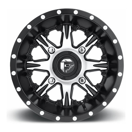 Fuel Nutz D541 UTV wheel in matte black machined, straight-on face view